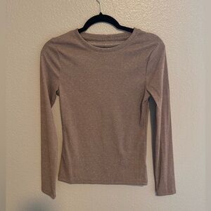 Sparkly long sleeve brown shirt